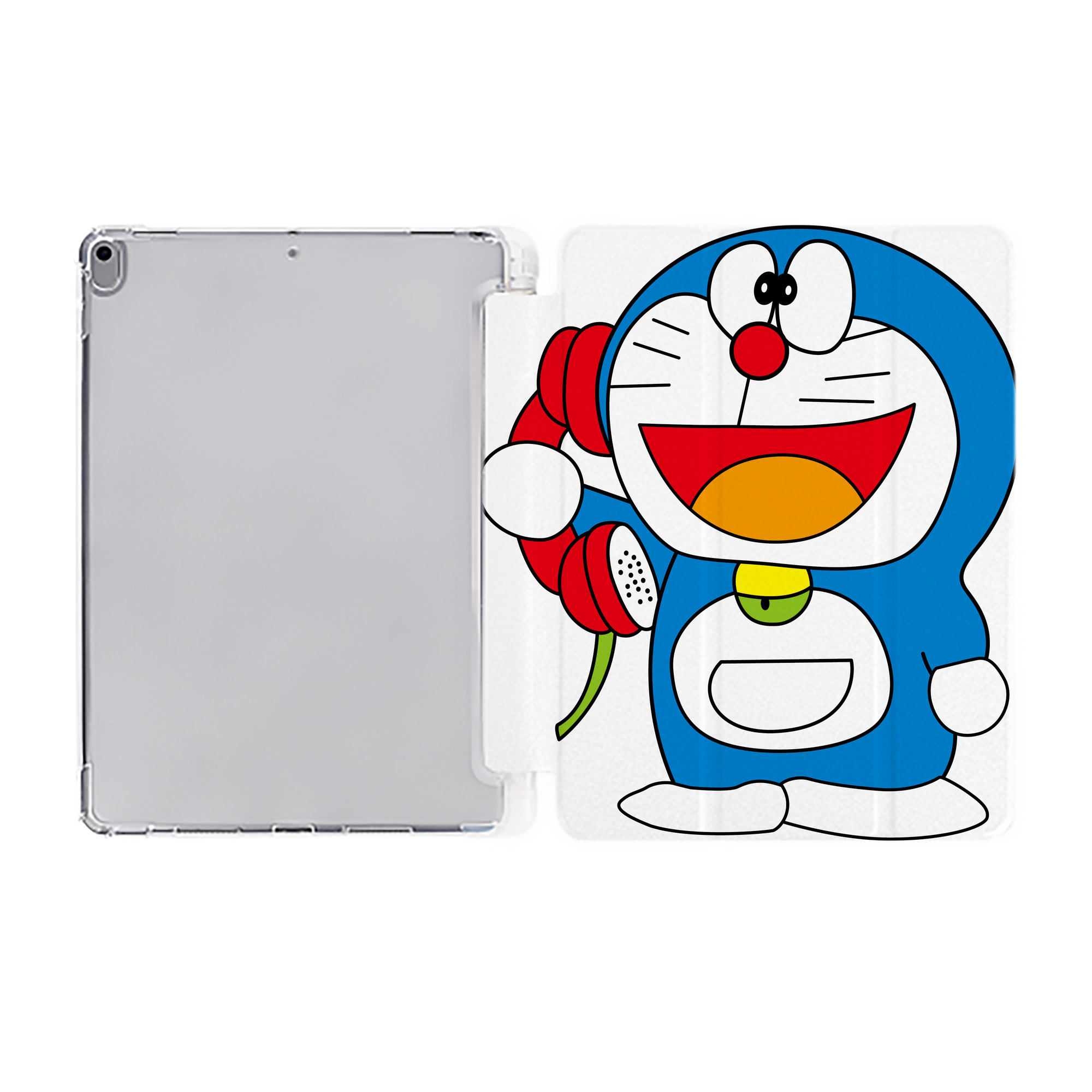 （画像用） ドラえもん Doraemon IPad ケース ペン収納付き 三つ折りスタンド PUレザー×シリコン 対応機種9.5/10.5/10.9インチ